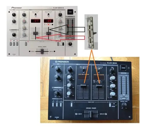 Pioneer Djm 300 Potenciometro Fader Volumen Canal Reemplazo - 3