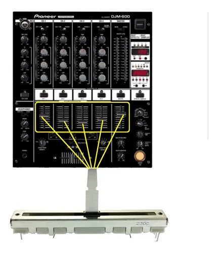 Pioneer Djm 600 K S Fader Potenciometro Original Canal Maste - 3