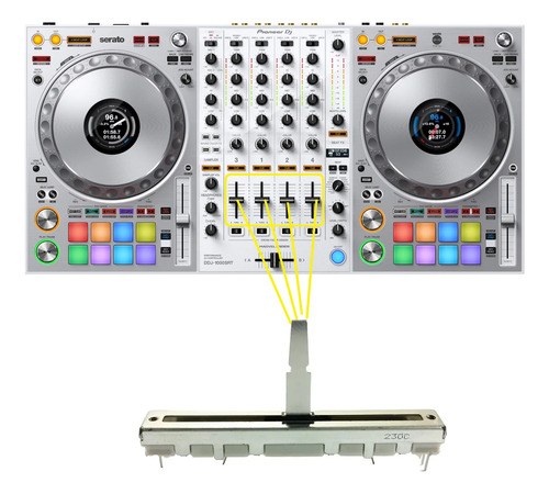 Pioneer Ddj 1000 Srtw Potenciometro Fader Canal Original - 2