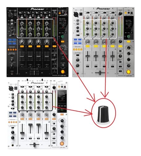 Pioneer Djm 850 K W S Perilla Knob Eq Hi O Mid O Low - 2
