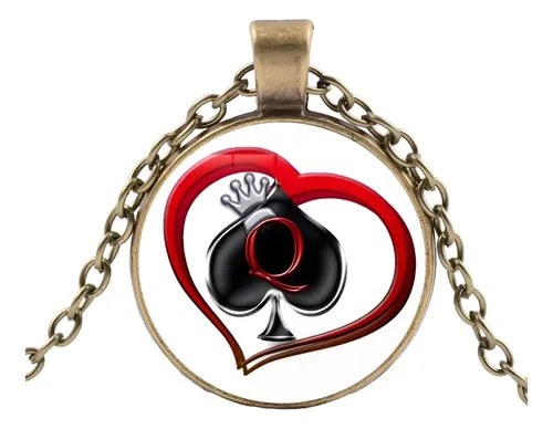 Cuckold Collar Con Cadenita Queen Of Spades Red Hotwife . Claro Ii69oio362