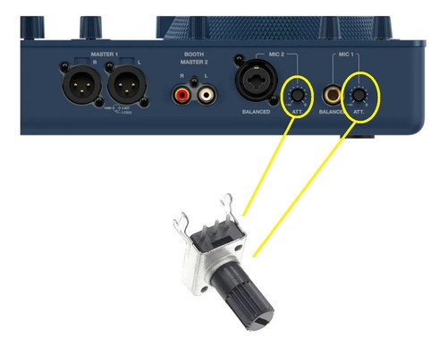Alphatheta Omnis Duo Potenciometro Rotativo Mic Level 1 O 2 - 2