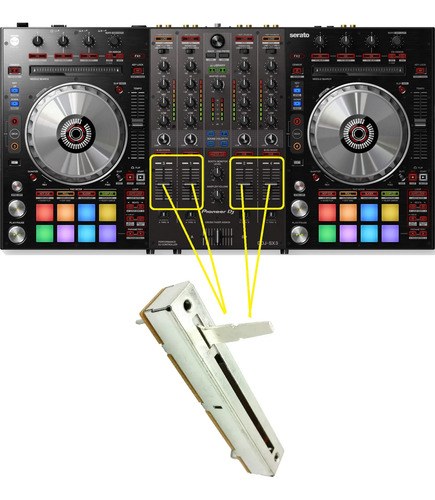 Pioneer Ddj Sx3 Potenciometros Fader Canal Original X4 Unida - 2