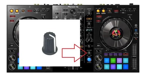 Pioneer Ddj 800 Ddj800 Perilla Rotativa Level Depth Original Negro Con Línea Blanca - 2