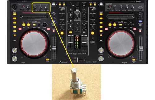 Pioneer Ddjs1 Potenciometro Rotativo Mic 1 Hi O Mid O Low - 2