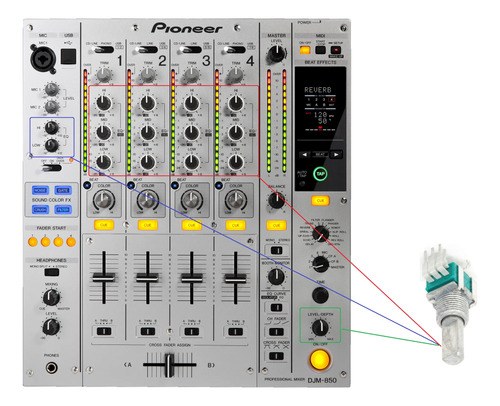 Pioneer Djm850s Potenciometro Rotativo Leer Descripcion - 2