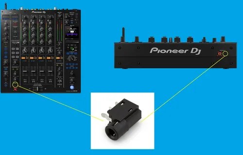 Pioneer Djm A9 Ficha Hembra Mini Plug 3.5mm Auricular A O B Negro - 2