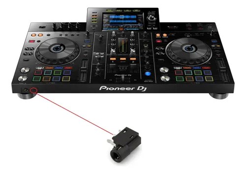 Ficha Hembra Mini Plug 3.5mm Para Auricular Pioneer Xdj Rx2 Negro - 2
