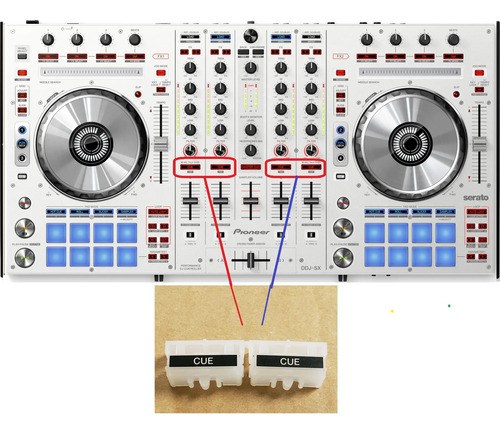 Pioneer Ddjsx W Tecla Funcion Cue Preescucha Monitoreo Canal - 2