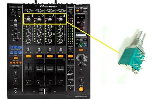 Pioneer Djm900 Nexus Potenciometro Rotativo Trim Ganancia - 2