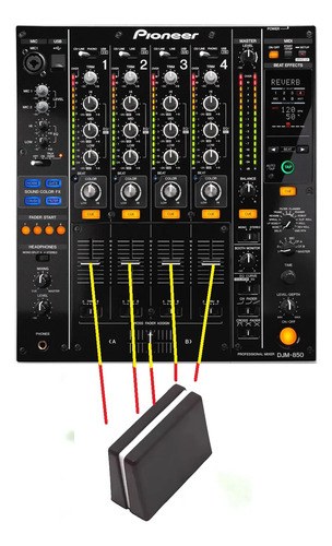 Pioneer Djm850 K Perilla Knob D Canal O Crossfader Reemplazo - 2