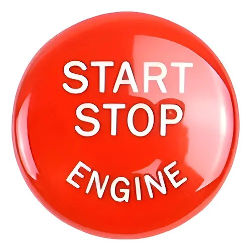 Tapa Cubierta Boton Encendido Start Stop Engine Bmw Rojo Rojo