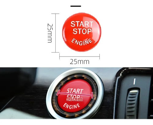 Tapa Cubierta Boton Encendido Start Stop Engine Bmw Rojo Rojo - 3