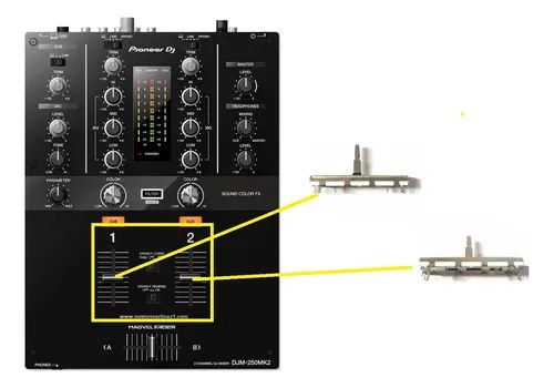 Pioneer Djm250mk2 Potenciometro Fader Canal X2unidades Reemp - 2