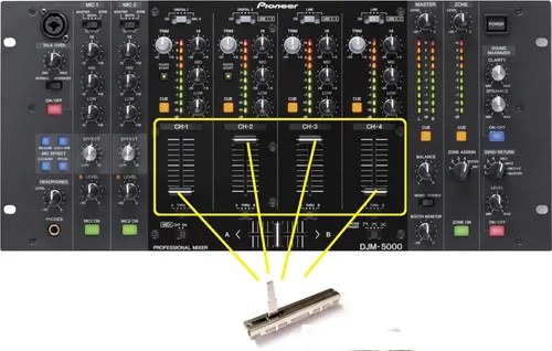 Pioneer Djm5000 Potenciometro Fader Canal X2unidades Reempla - 2