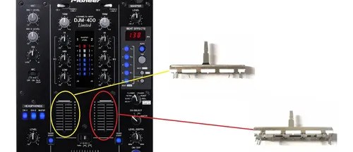 Pioneer Djm400k Potenciometro Fader Canal X2unidades Upgrade - 2