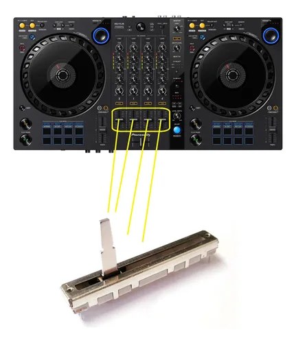 Pioneer Ddjflx6 Potenciometro Fader De Volumen Canal Upgrade - 2