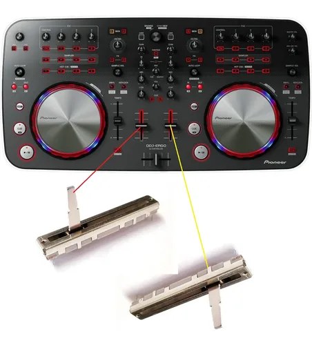 Pioneer Ddjergov Potenciometro Fader Volumen Canal X2 Upgrad - 2