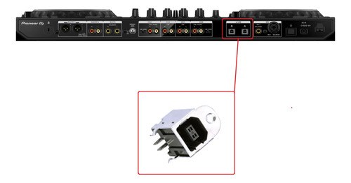Pioneer Ddj1000 Ddj-1000 Ficha Hembra Usb Original A O B El De La Imagen - 2