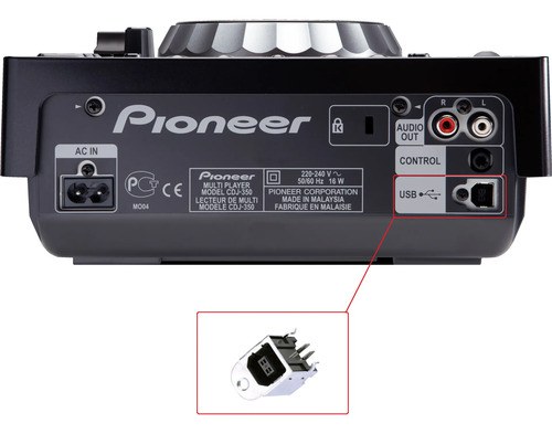 Pioneer Cdj-350 Cdj350 Cdj 350 Ficha Hembra Usb Original El De La Imagen - 2