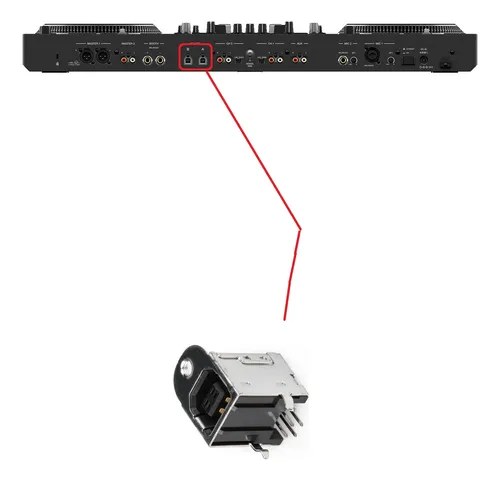 Pioneer Ddj-rev7 Ficha Conector Hembra Usb Original A O B El De La Imagen - 2