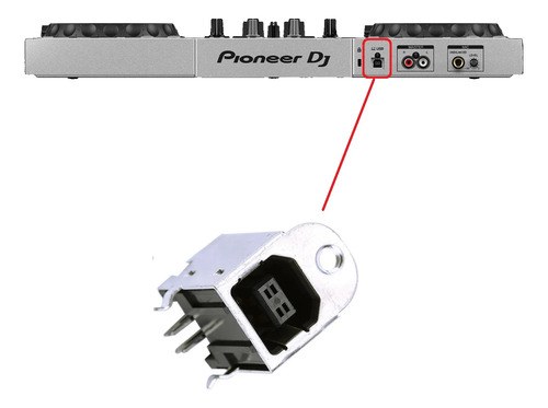 Pioneer Ddj400s Ddj-400 Version S Ficha Hembra Usb Original El De La Imagen - 2