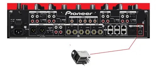 Pioneer Djm-2000nexus Ficha Conector Hembra Usb Original El De La Imagen - 2