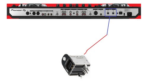 Pioneer Ddjsz Version S Ficha Hembra Usb Original Lado A O B El De La Imagen - 2