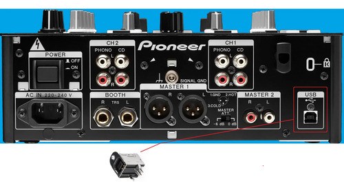 Pioneer Djm-t1 Djmt1 Djm T1 Ficha Conector Usb Hembra El De La Imagen - 2
