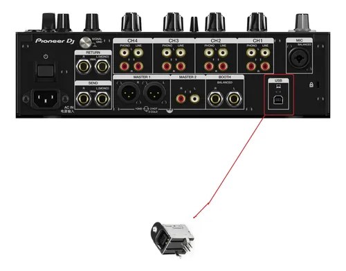 Pioneer Djm-750mk2 Ficha Conector Hembra Usb Original El De La Imagen - 2