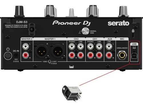 Pioneer Djm-s3 Djms3 Djm S3 Ficha Conector Usb Hembra El De La Imagen - 2