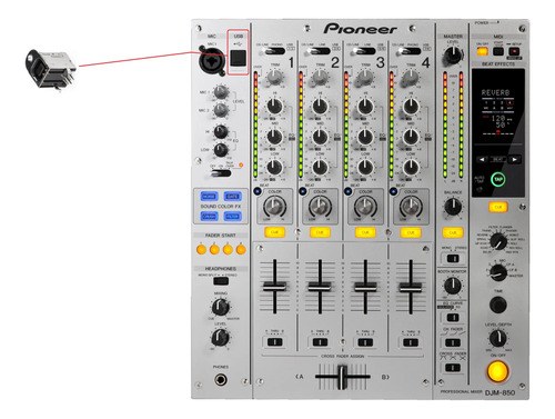 Pioneer Djm-850s Djm 850s Ficha Conector Hembra Usb Original El De La Imagen - 2