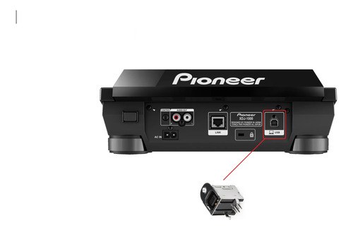Pioneer Xdj-1000 Xdj1000 Ficha Conector Usb Hembra El De La Imagen - 2