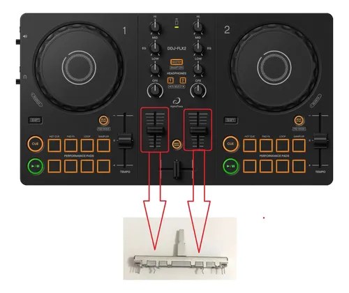 Alphatheta Ddj-flx2 Potenciometro Fader Canal Original X2uni - 2