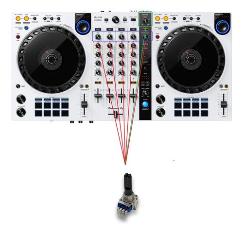 Pioneer Ddj-flx6w Potenciometro Rotativo Trim Booth Master - 2