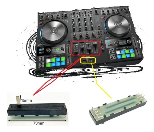 Traktor S4 Potenciometro Fader Canal O Crossfader Upgrade - 2