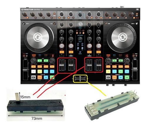 Traktor S4 Potenciometro Fader Canal O Crossfader Upgrade - 3