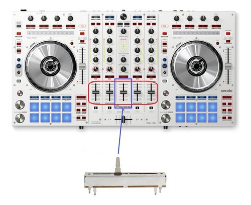 Pioneer Ddj-sx-w Ddjsxw Potenciometro Fader Sampler Original - 2