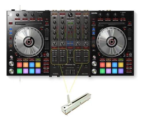 Pioneer Ddjsx3 Potenciometro Fader Canal Original X4unidades - 2