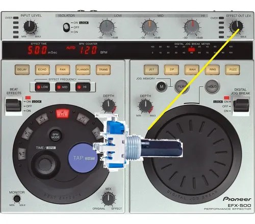 Pioneer Efx-500 Potenciometro Funcion Effect Out Level - 2
