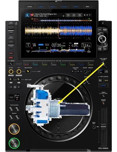 Alphatheta Cdj3000x Potenciometro Control Vinyl Speed Adjust - 2