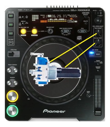 Pioneer Cdj1000mk2 Potenciometro Release/start O Touch/brake - 2
