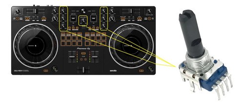 Pioneer Ddj-rev1 Potenciometro Hi O Mid O Low O Level Depth - 2
