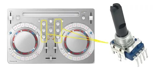 Pioneer Ddj-wego4w Potenciometro Rotativo Hi O Low O Filter - 2