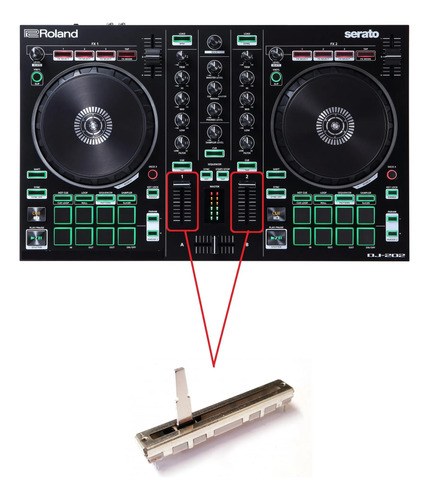 Roland Dj-202 Dj202 Potenciometro Fader Volumen De Canal - 2