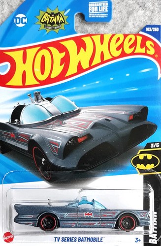 Batimovil Hot Wheels Tv Serie Batman Batmobile Coleccion 3/5 Gris