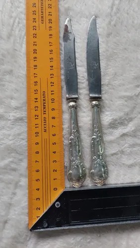 2 Cuchillos Postre Hoja Solingen Consultar Stock Plateado