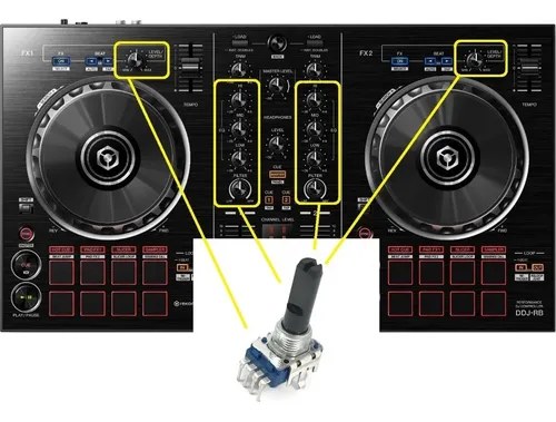 Pioneer Ddjrb Potenciometro Original Rotativo Low Hi Mid Fil - 5