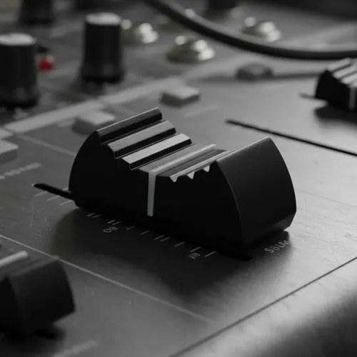 Perilla Knob Negro P Consola D Sonido Mixer Soundcraft Folio Negro Con Linea Blanca - 8