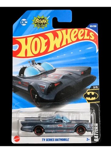 Batimovil Hot Wheels Tv Serie Batman Batmobile Coleccion 3/5 Gris - 8